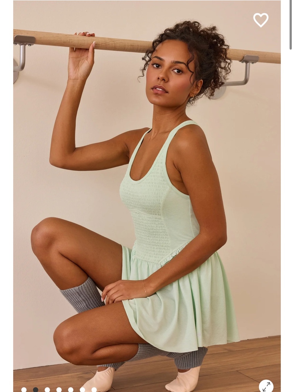 Altar'd State Mint Green Smocked Mini Dress - Picture 2 of 5